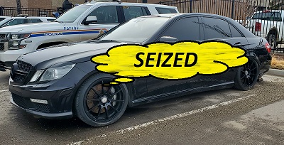 Seized Black Mercedes E63 to be sold at auction